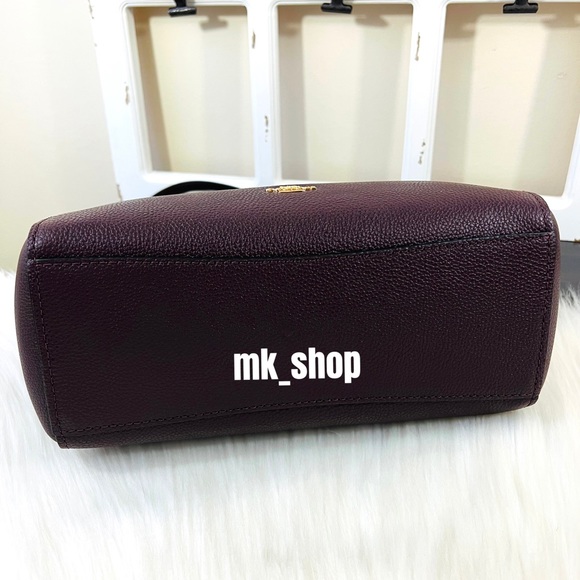 COACH Turnlock Chain Tote Bag Oxblood - Picture 8 of 13